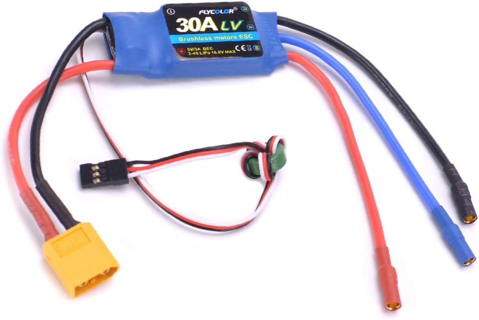 YoungRC 30A ESC RC Brushless Motor Electric Speed Controller 3A UBEC with XT60 & 3.5mm bullet plugs