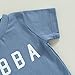 Toddler Baby Boy Summer Outfit 0 6 12 18 24M 3T Clothes Short Sleeve Letter Print T-Shirt Tops Drawstring Shorts Set (C-Blue, 0-6 Months)
