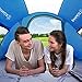 Easy Pop Up Tent 4 Person Waterproof - Pop-Up Camping Tents Automatic Tent Throw Pop Up Instant Flip Pop Tent for Camping,by ZOAMKE(Blue)