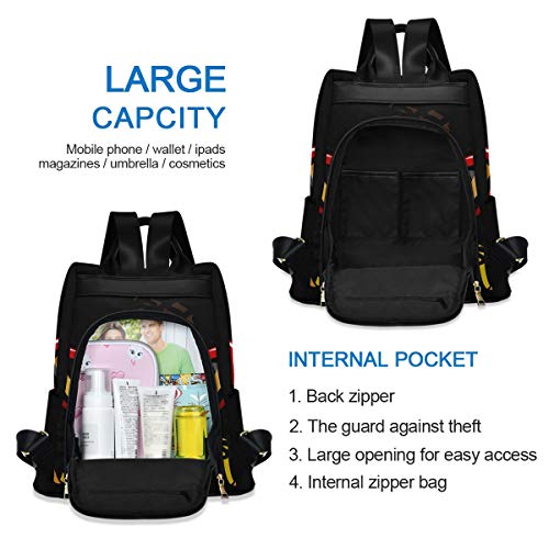 Image of ALAZA Afro African American Woman Backpack Purse for Women Anti Theft Fashion Back Pack Shoulder Bag