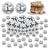 {Matériau de qualité} : la boule disco est fabriquée en mousse avec des paillettes argentées à l'intérieur, stable, légère, réfléchissante et incassable, et réutilisable pour une longue durée de vie