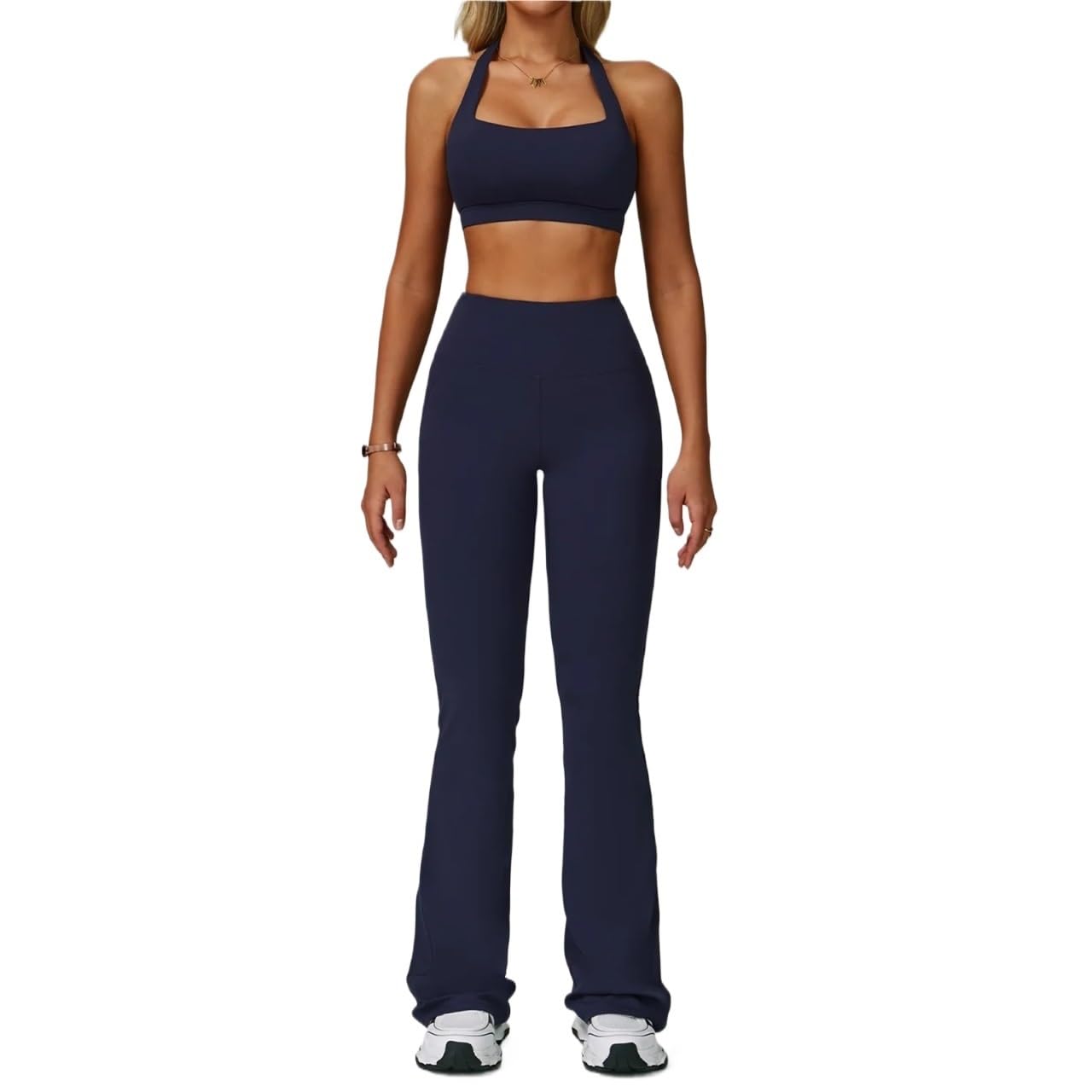 Damen-Yoga-Sets 2-teiliges Set Damen-Trainingsanzug, Fitness-Kleidung, Yoga-Sets, Sportbekleidung, Workout-BH, hohe Taille, Leggings, Fitnessstudio