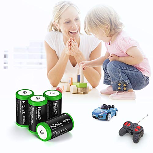 Hiquick D Rechargeable Batteries, 10000Mah 1.2V Nimh Per-Charged D Cell Long Lasting D Size Batteries With Store Boxes(4 Pack) #TOP6