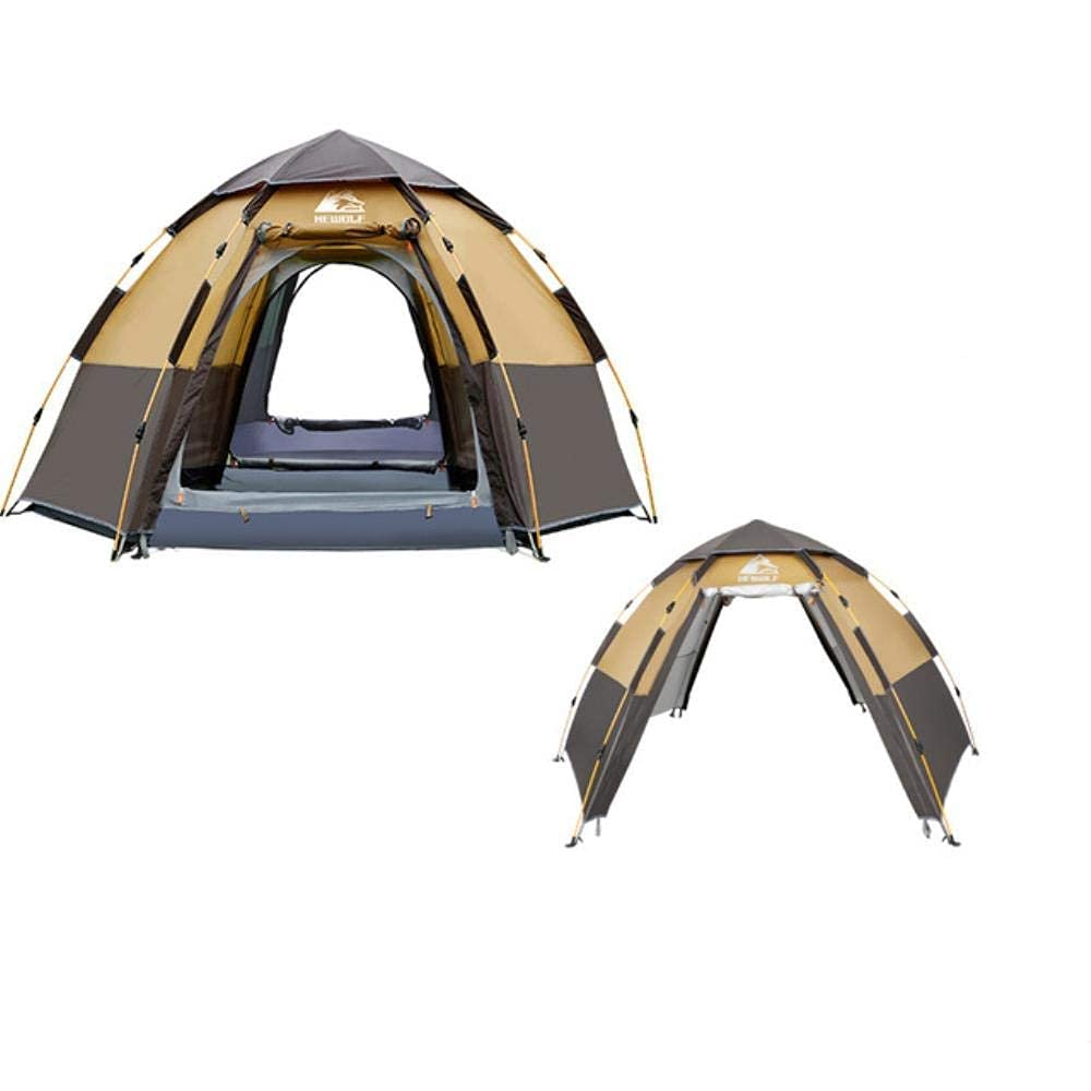 Pop-Up-Zelt, schnelles automatisches Öffnen, wasserdicht, Tourismus, Reisen, Outdoor-Zelt, 5-Personen-Doppelschichten, Familien-Campingzelte mit Tragetasche Sport & Freizeit