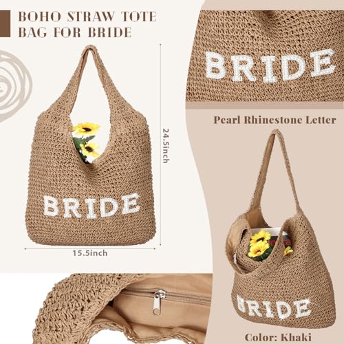 Bolso tote tejido a mano para mujer estilo boho miniatura 4