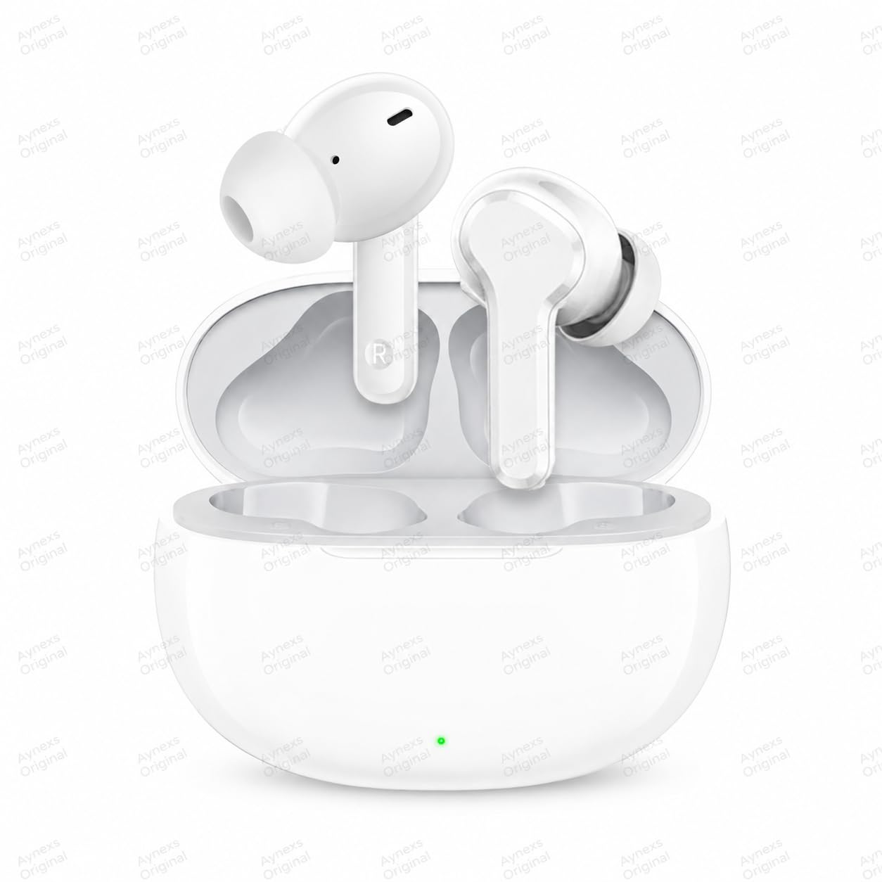 Earbuds Compatible with Realme T110, TWS Bluetooth Earphones with ENC Calls, Powerful Bass and Stable Wireless Connectivity (White)-image-19