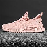 Kimily-UK Lekkie damskie buty sportowe do biegania, chodzenia, trekkingu i siłowni - oddychające i wygodne do biegania i na co dzień, Różowy, 41 EU