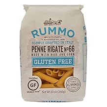 Rummo Italian Pasta GF Rigatoni No.50 - دائمًا Al Dente ، معتمد خالٍ من الغلوتين ، صنع في إيطاليا 6 عبوة ، 12 أونصة لكل منها