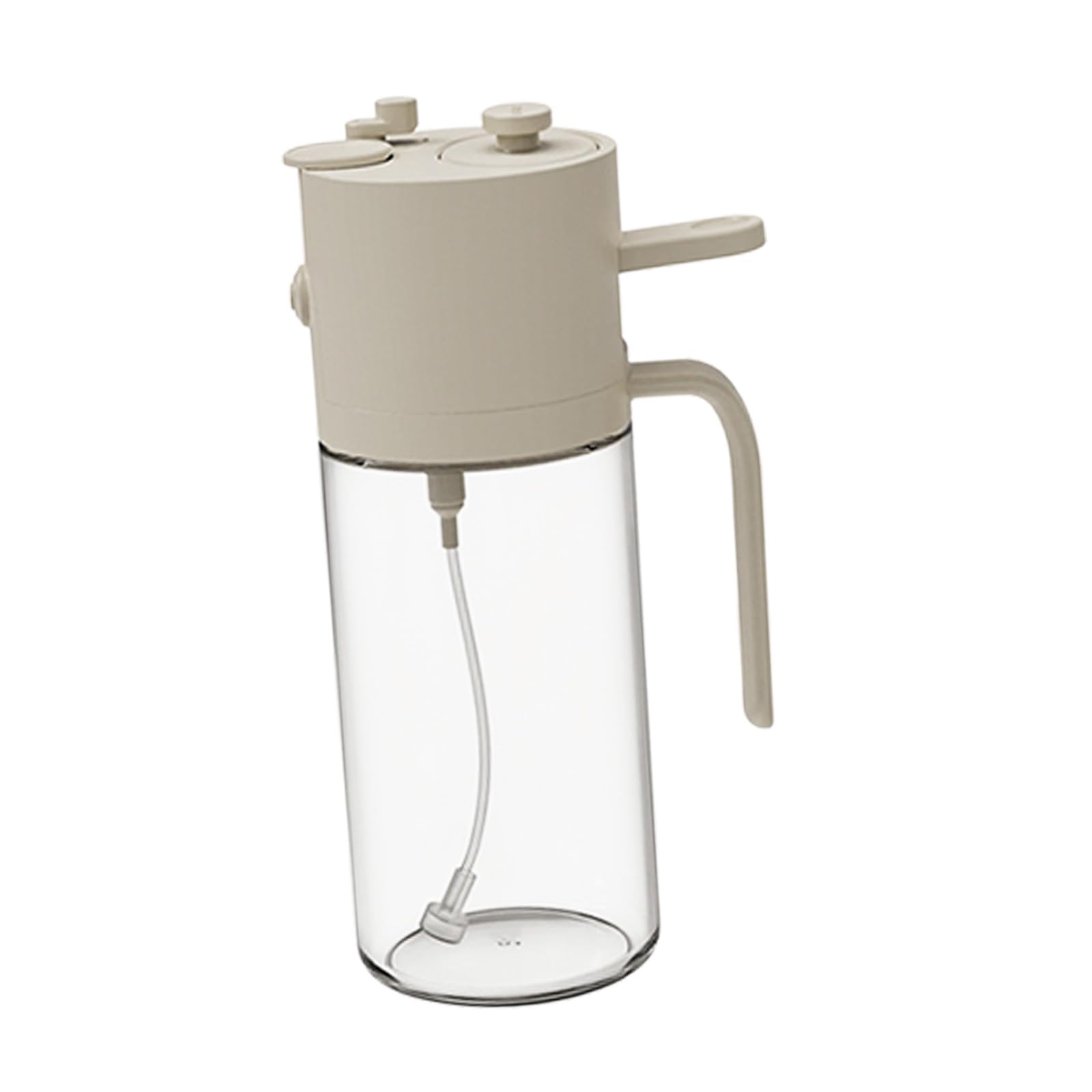 JUYAXIN 550ml Automatic Glass Oil Dispenser with Leakproof Design and Ergonomic Handle Oil Pourer Glass Texture for Kitchen Impermeable Pourer