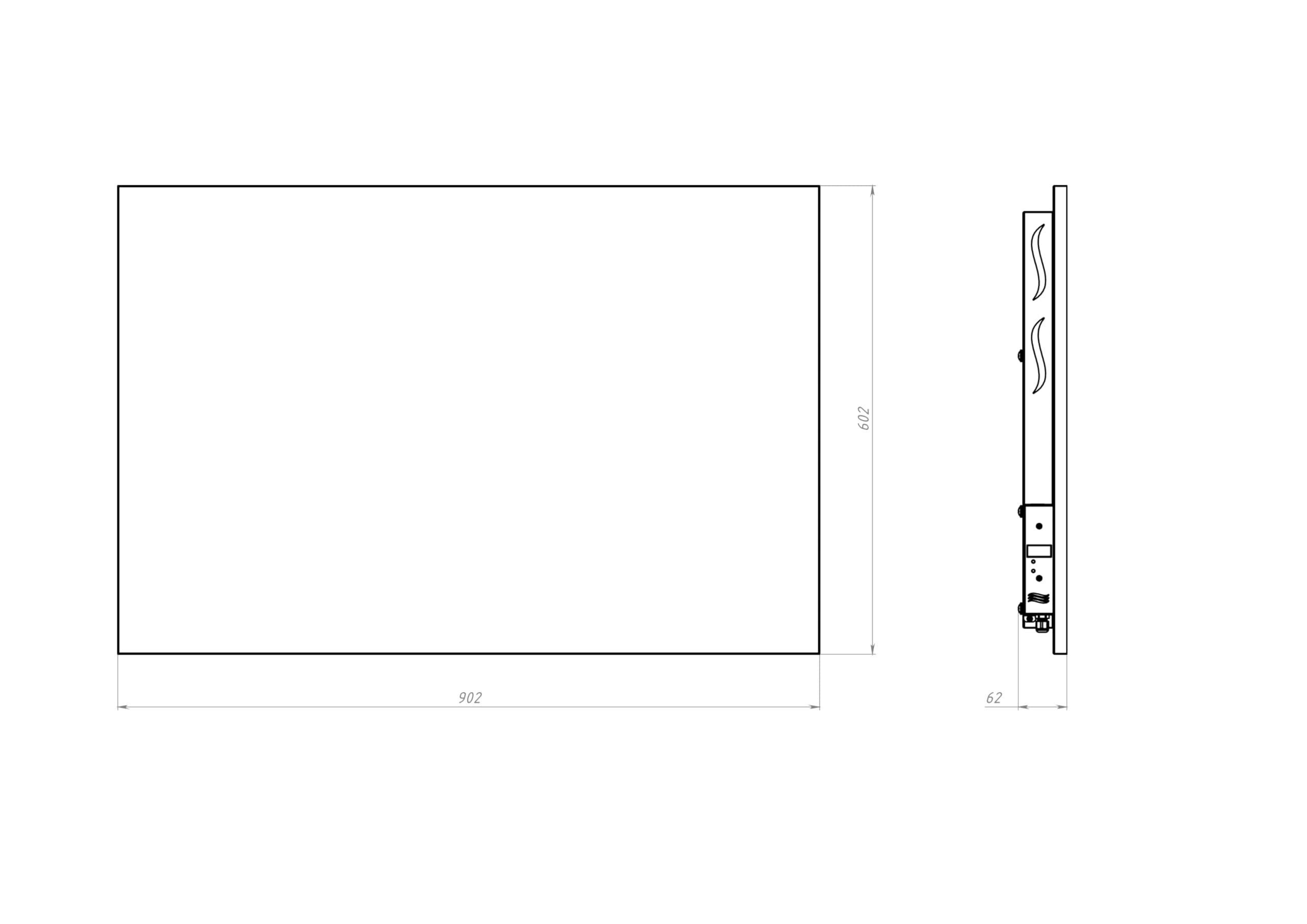 Ceramiczny grzejnik. Konwektor podczerwieni. Sun WAY TCH-RA 750 watt | Ogrzewanie do 15 m² | Z wbudowanym programatorem