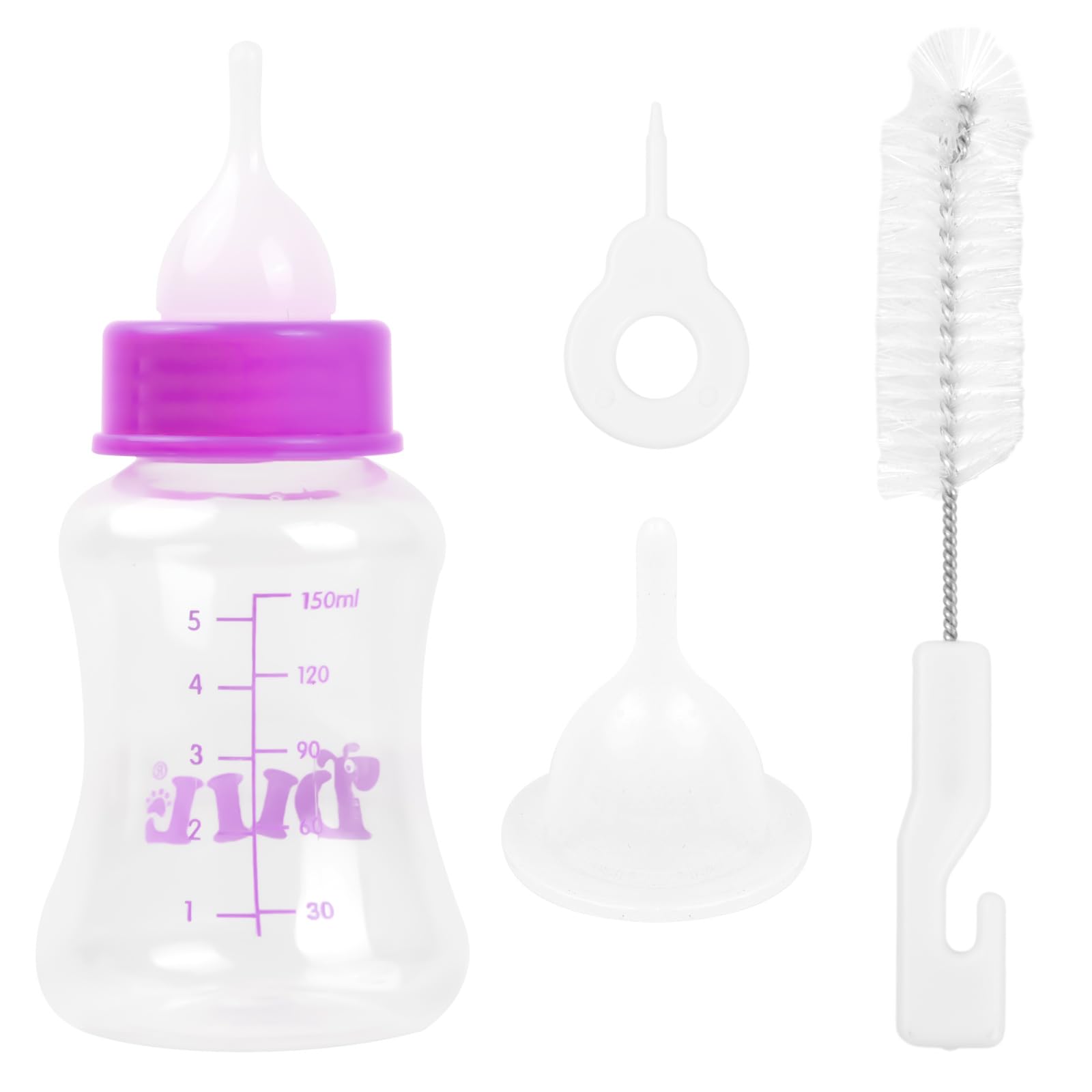 Set Bottiglie Per Cuccioli - Biberon Per Cani E Gatti Appena Nati Con Capezzoli Di Ricambio In Silicone, Facile Da Pulire, Ideale Per Allattamento (Taglia Piccola Verde)
