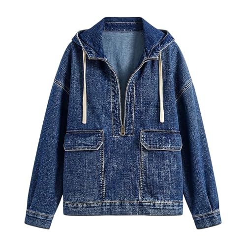 Sweat à capuche homme denim coupe slim veste moderne au textile texturé unique