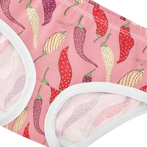 Girls Underwear Toddlers 2t Cotton Panties for Girl Animal Briefs Kids Undies Red Purple Beige Chili Pink4