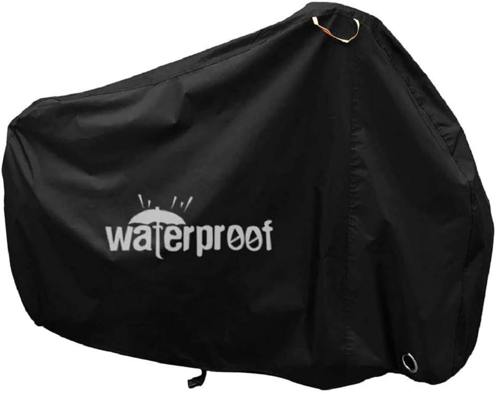 Powey Bike Cover Waterproof 210T Bicycle Storage Tarp with Heavy Duty
