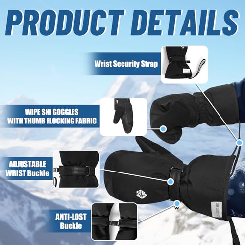Pixel Panda 3M Thinsulate Ski Mittens