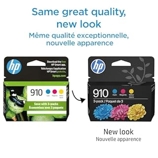 HP 910 Cyan, Magenta, Yellow Ink Cartridges (3-Pack) | Works with OfficeJet 8010, 8020 Series, OfficeJet Pro 8020, 8030 Series | Eligible for Instant Ink | 3YN97AN