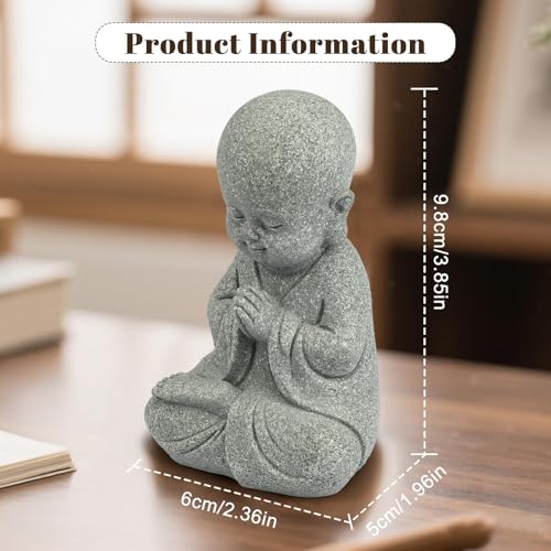 Estatua de Buda para Meditación en Piedra Arenisca miniatura 3