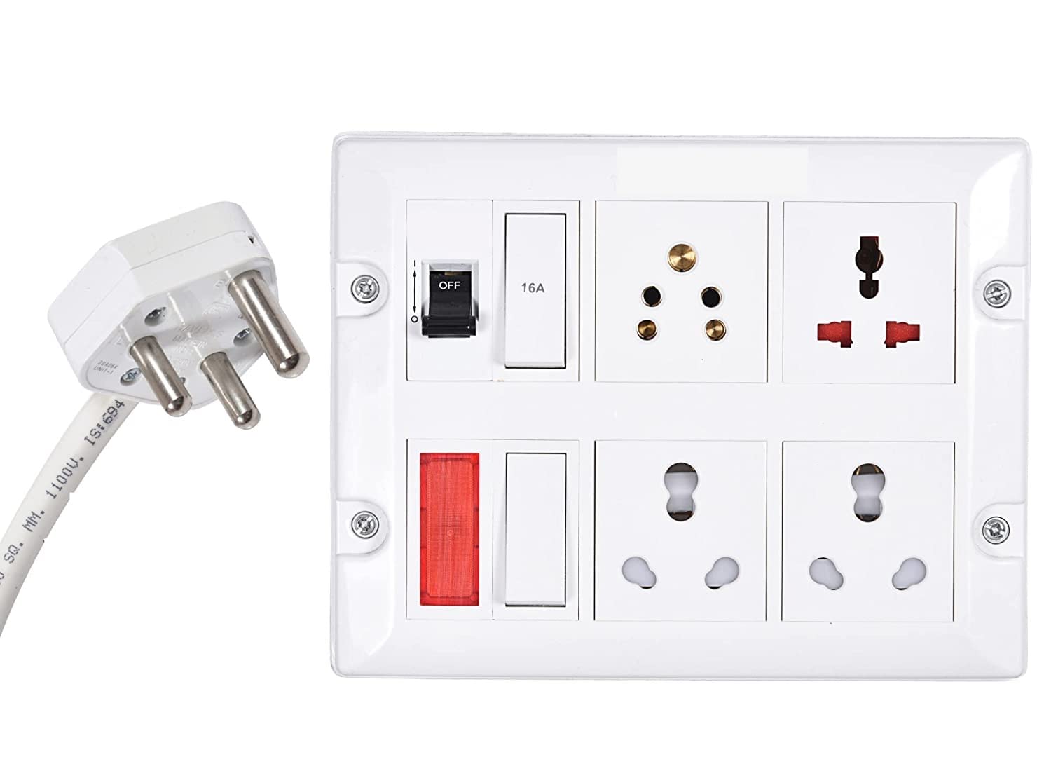 Buy Indobison Extension Board Multi Outlet 2500W 16A / 20A with Heavy