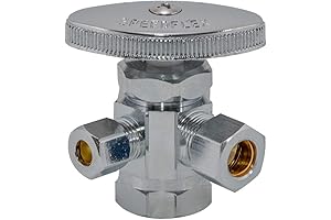 1/4 Turn Dual Outlet 3-Way Shut-Off Valve