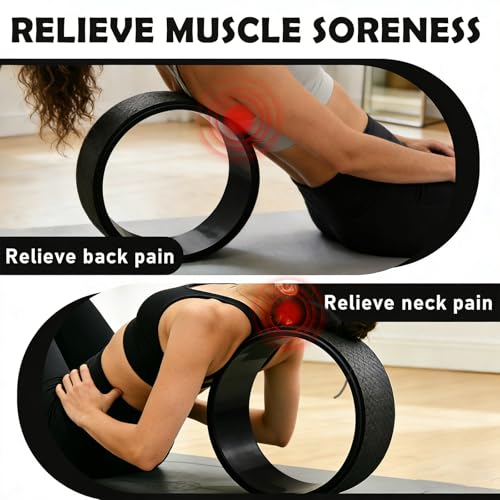 NGT Yoga Wheel 13 inch Yoga Wheel for Back Pain Strongest and Most Comfortable Dharma Yoga Prop Wheel with Free Yoga Bands - Image 4
