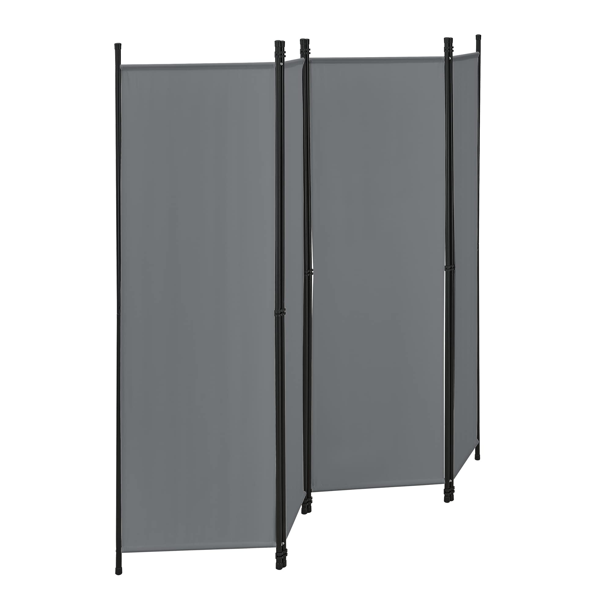 Raumteiler Huesca 4-teilig 200x171cm Paravent Trennwand 4-TLG. Sichtschutz Stellwand Spanische Wand Dunkelgrau