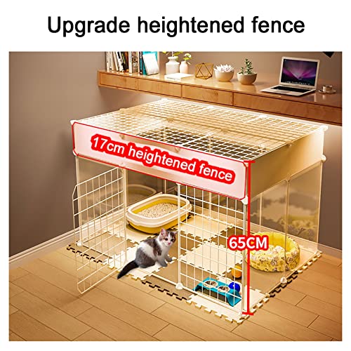 Cage pour chat d'intérieur amovible et modulable en métal noir - 3