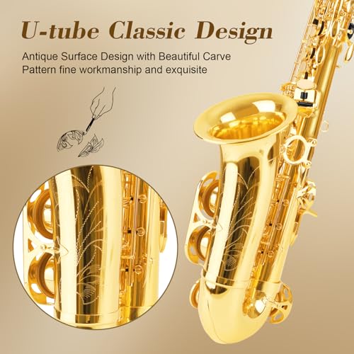 image for Soulmate Alto Saxophone E Flat Beginner Saxophones with Case, Mouthpie