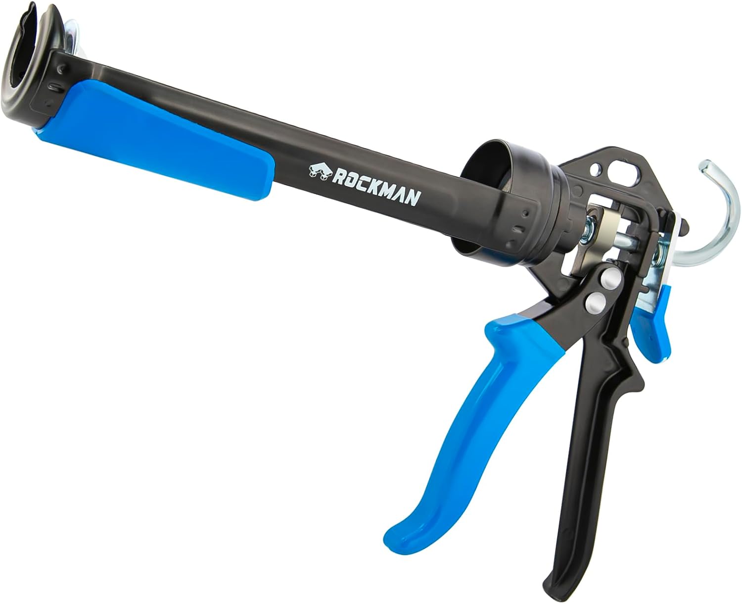 Rockman Premium Caulking Gun, Max 200kg Thrust, Drip Free Regulation with Soft Non-Slip Grip to 360 Degree Adjustable Cartridge Rod Holder