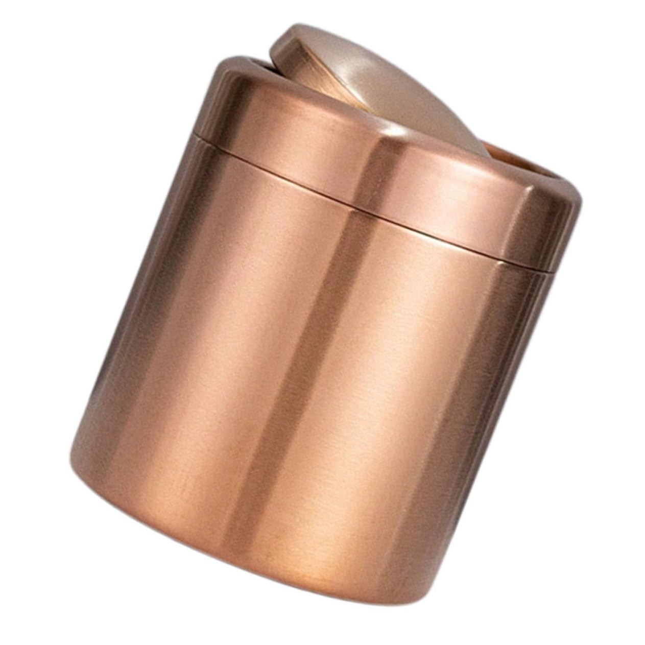 STOBAZA Mini Desktop Trash Can Stainless Steel Waste Bin with Swing Lid Stylish Finish for Office Tabletop Desk Waste Bin for Small Spaces