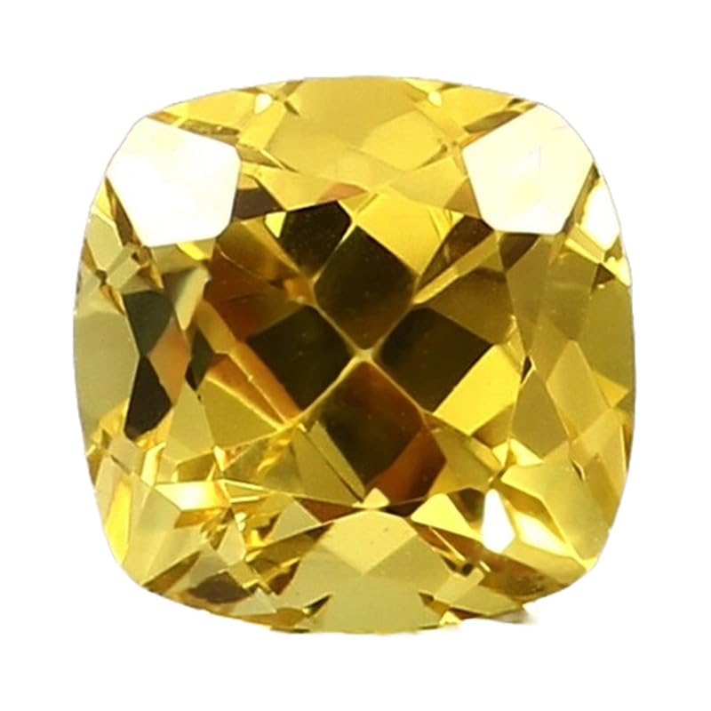 Saphir jaune naturel taille coussin 10x10 mm, la solution pour remplacer une pierre perdue
