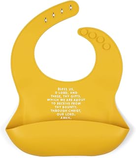 Be A Heart Silicone Baby Bibs, Adjustable Waterproof Bibs, Meal Blessing Bibs