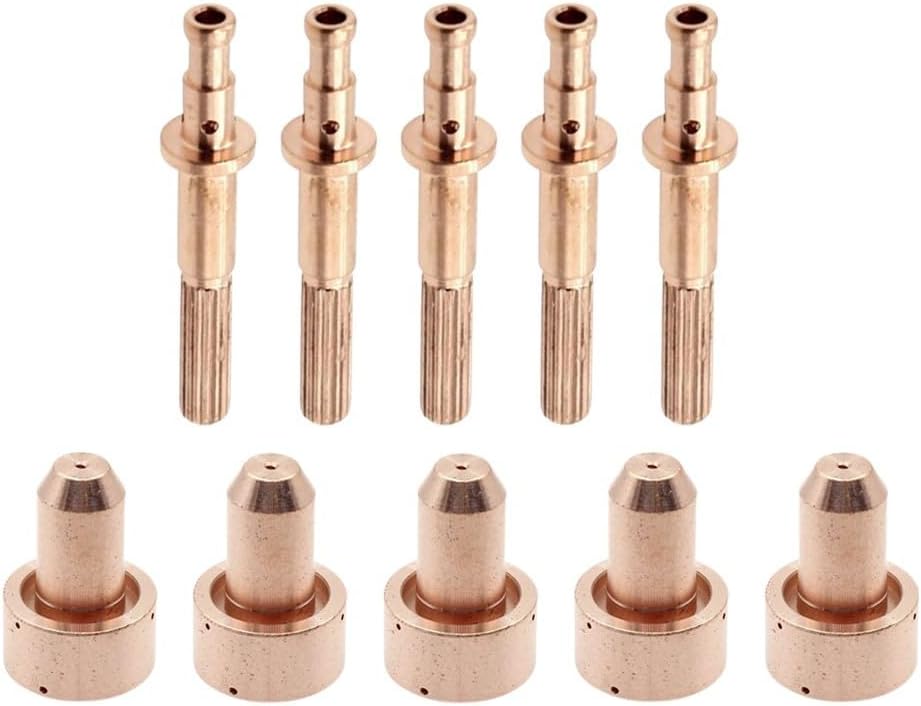 10Pcs Plasma Electrode 64006514 & Tip 64006510 60A For Radnor For MasterCut MC60 MC100 Torch Replacement Parts,Cutting Nozzle