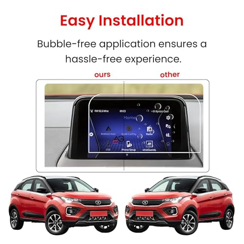 Image of Screen Guard For TATA NEXON 2023 FACELIFT | 7 INCH INFOTAINMENT + STEERING + AC PANEL Protector | Car Music Stereo System Digital Display Accessories [Not Tempered Glass]