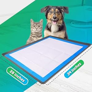   Skywin-Dog-Pad-Holder-Tray-for-28-x-34-Inches-Training-Pads--Silicon-Wee-Wee-Pad-Holder-No-Spill-Pee-Pad-Holder-for-Dogs-Easy-to-Clean-and-Store-Perfect-for-Dog-Potty-Tray-Grey