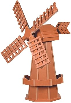 Poly Windmill Large 60" Amish-Made in USA Cedar w/Cedar Trim