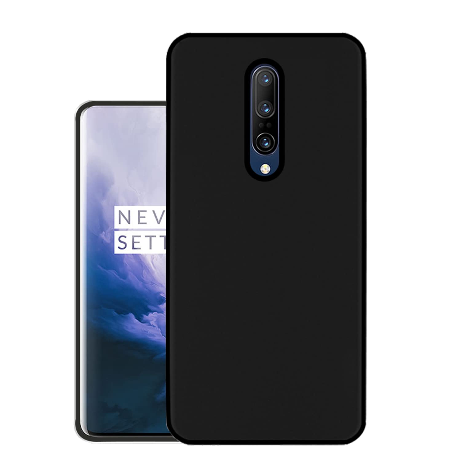 HELLO ZONE Rubber Exclusive Matte Finish Soft Back Case Cover for Oneplus 7 Pro - Black (B07RXPX69W) Amazon Price History, Amazon Price Tracker