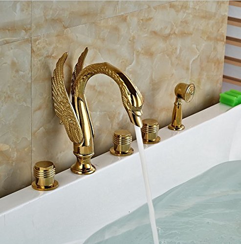Baignoire Robinet Laiton Doré Gowe pour un bain relaxant à la maison