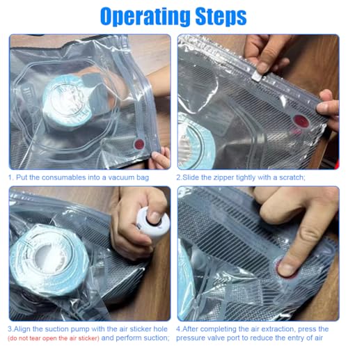 Image of Serplex 3D Printer Filament Storage Kit, Sealed 3D Printing Filament Kit, 10PCS Vacuum Seal Bags 32x34cm, 4 Sealing Clips, 10 Humidity Indicator Cards & USB Vacuum Pump, for 3D Printing Sealing