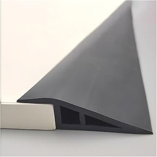 Self-Adhesive Vinyl Floor Transition Strip for Doorways & Uneven Floors Universal Gap Cover, Damage-Resistant, DIY Flooring Solution, Home, Commercial Use(Black)