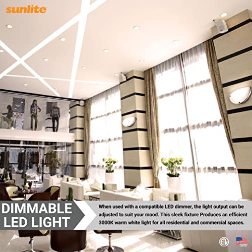 Sunlite 49070 12-Inch Wall Sconce Half Moon Light Fixture, 12 Watts, 840 Lumens, 3000K Warm White, Dimmable, 81 Cri, Etl Listed, White, For Residential & Commercial Use #TOP6