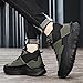 Men's Fashionable Casual Walking Shoes, Steeltoe Safety Work Orthopedic Hiking Boots Sports Thick Soled Outdoor (Dark Green, Adult, Women, 12.5, Numeric, US Footwear Size System, Wide)