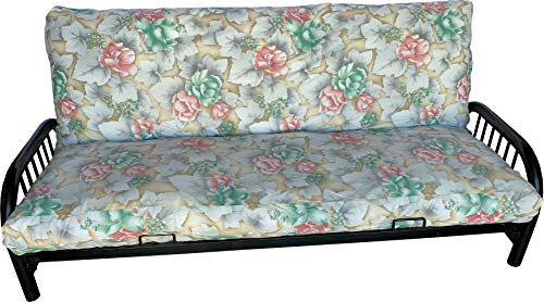 Futon Mattress Covers, Slipcovers, Bed Covering, 100% Cotton (Twin, Full, Queen) (Flower #18, Twin Size 6 x 39 x 75)