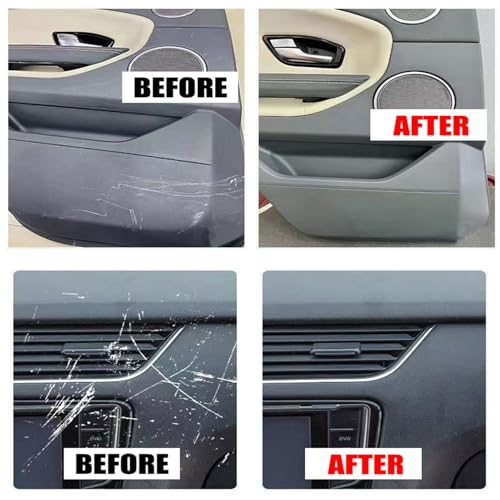 Car Interior Scratch Remover, Multipurpose Dashboard Scratch Repair Kit, Plastic and Vinyl Restorer for Minor Scratches, Restores Color and Shine Detail