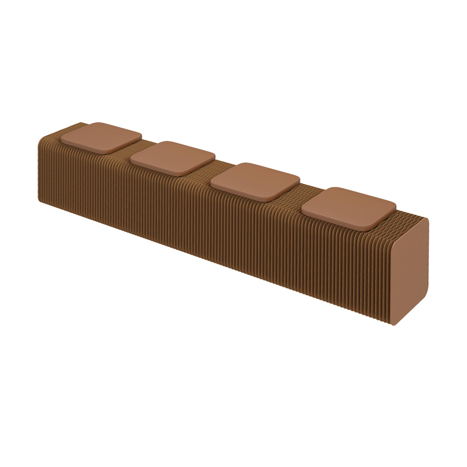 Stool Foldable, Sleek Indoor Decor, Brown Collapsible Stool with Honeycomb Structure, Supports Heavy Weight, Fit for Bedroom, Living Room and Dining Room(Square Seat Cushion, 78.7" x 14.2" x 15.9")