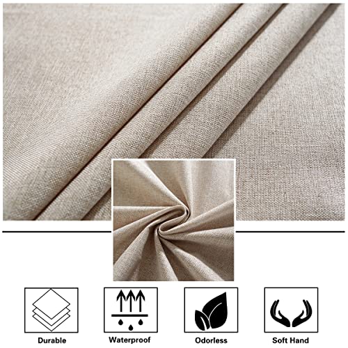 Sastybale Spring Burlap Tablecloth, 55"X 70" Beige Farmhouse Tablecloth Waterproof Anti-Shrink Soft And Wrinkle Resistant Decorative Tablecloths For Summer Dining (Rectangle/Oblong(4-6 Seats), Beige) #TOP22