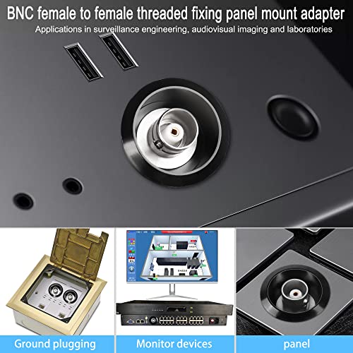 Adaptador Circular BNC Hembra a Hembra para Panel miniatura 5