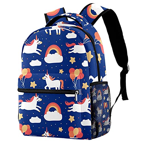 Sac à dos licorne violet grand format anti-déchirure école et voyage
