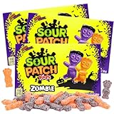 Halloween Sour Patch Kids Zombies, Shareable Movie Night Candy, Spooky Goodie Bag and Bowl Fillers, 3.5 Ounces (Pack of 3)