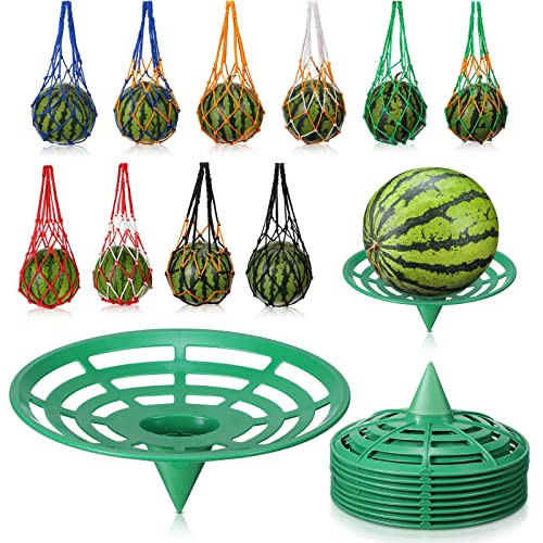 Irenare 10 Pcs Melon Cradle 10 Reusable Melon Hammocks Cradles Watermelon Hammock Net For Garden Pumpkin Support For Vertical Garden Plant Honeydew Squash Cantaloupes Avoid Ground Rot Holds Up To 8Lbs #TOP20