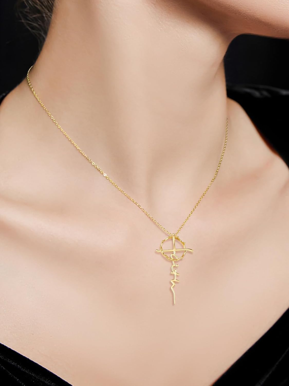 Crown Cross Necklace for Women,14K Gold/White Gold Faith Pendant with Crown Necklace Protection Eternal Christian Jewelry Anniversary Birthday Gifts for Wife Mom First Communion Gifts - Image 3